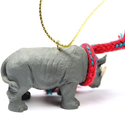 Conceitos de conversação rinoceros minúsculo miniatura Um ornamento de Natal - delicioso!