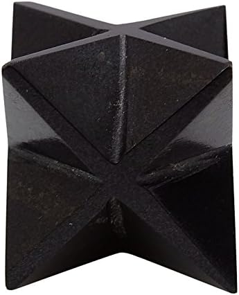 Harmonize 8 Point Merkaba Black Onyx Stone Start Scre Star Star Star Reiki Cura Pedra Gemita
