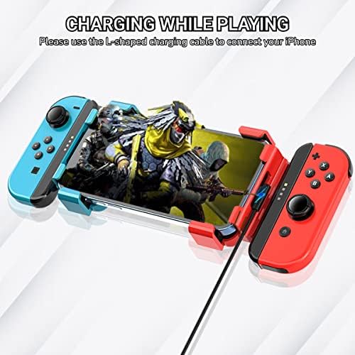 ARVIN SWITCH JoyCon Controler titular para iPhone iOS 16.0+Sistema, n -switch Joy Cong Grip GRAMP CLIP de suporte para gamepad para iPhone 14/14 plus/14 pro/14 pro max/13/12/11/x -não para Android