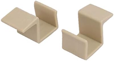 X-Dree 20mm mobiliário berço de madeira plástico suspenso suporte khaki 12pcs (20 mm muebles cuna de madera valla de plástico colgante soporte holder caqui 12pcs