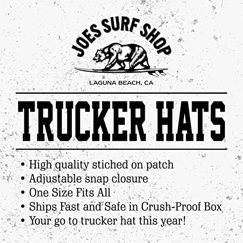 Joes Surf Shop Vintage Surfing Bear Hat, Snapback Trucker Hat, Ajustável