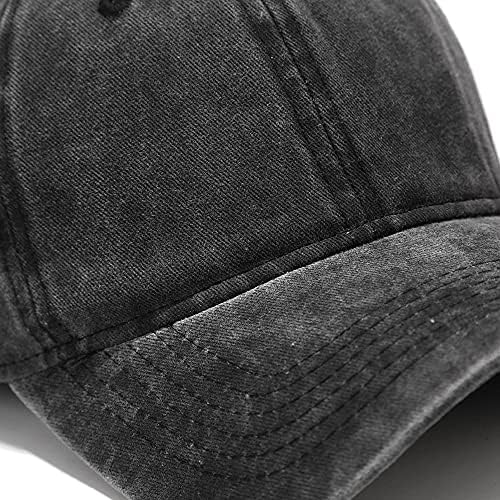Voilipex 6 PCs Capten de algodão Base de beisebol ajustável para homens homens vintage de baixo perfil de perfil não estruturado chapéu de pai
