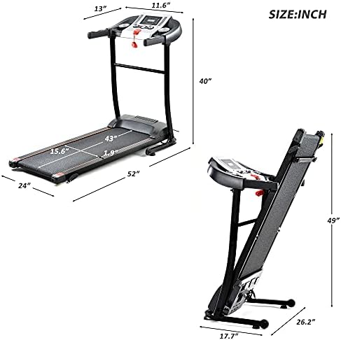 Treadmill de bicicleta elétrica Treadmill Treadmill para academia em casa Fitness Motorized Running Treadmill Incline Workout for Home & Office & Gym