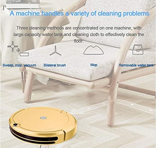 Robô de varredura inteligente doméstico Automático Limpador de casa multifuncional, Gold Kshu ZJ666