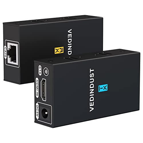 Extender HDMI sobre Ethernet por CAT6 único CAT5 até 200 pés, HDMI para o adaptador Ethernet com função de cópia EDID, HDMI Balun