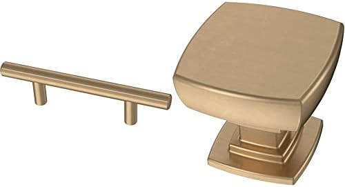 Franklin Brass Bar076Z-CZ-B Pull de 3 polegadas de 3 polegadas, 3 , pacote de 10, bronze de champanhe e botões de armário
