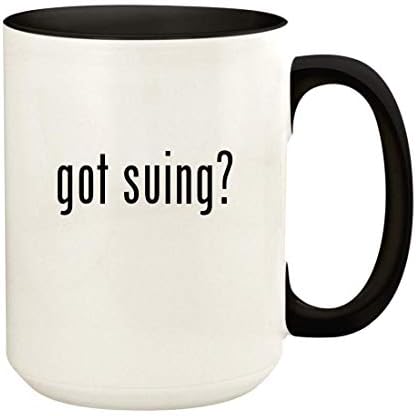 Presentes de Knick Knack Got Ter Sing? - Alça de cor cerâmica de 15 onças e xícara de caneca de café interna, preto