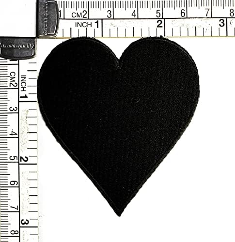 Kleenplus Black Heart Cost Ferro em remendo apliques artesanal de roupas artesanais Vestido Chapéu de vestido Jean adesivo