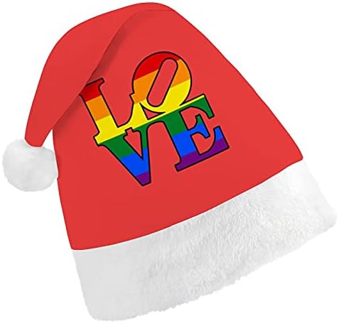 Love LGBT Gay Pride Christmas Hat para Cosplay de Festas de Férias de Ano Novo