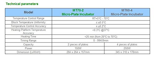 Incubadora de microplap huanyu mt70-2 com 2 pcs de placas