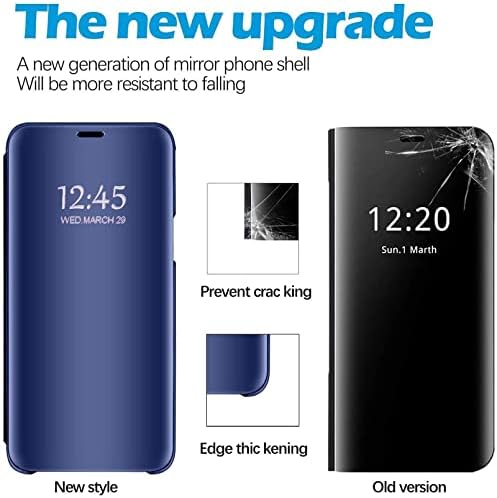Caixa de couro Galaxy A54 5G Compatível com a capa de espelho de maquiagem Clear Clear View Samsung Galaxy A54 5G, com