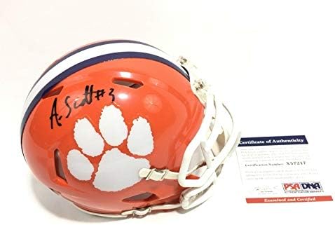 Artavis Scott assinou Clemson Tigers Mini capacete PSA/DNA COA - Mini capacetes da faculdade autografados