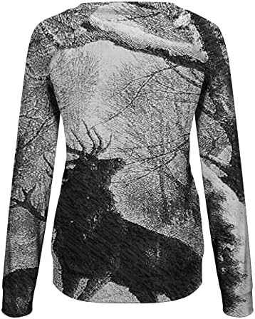 Suéteres de Halloween para mulheres, moda casual feminina 2022 Halloween Impressão de manga longa Pullover de pescoço O-pescoço