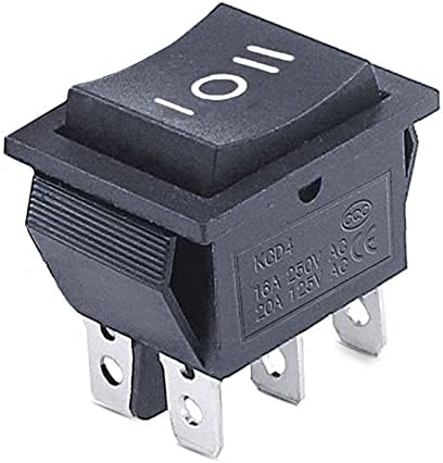 Velore KCD4 1PCS Rocker Switch Power Switch On-off-On 3 Posição 6 Equipamento elétrico com interruptor de luz 16A 250VAC/20A