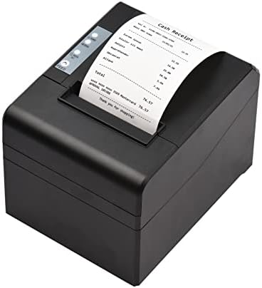 Impressora de código de barras Huiop, impressora de recibo térmica de 80mm de impressão térmica direta de desktop conexão USB 300mm/s