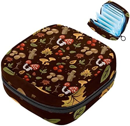 Forros de calcinha de cogumelos selvagens Tampon e muito mais, saco de período para o escritório de viagens de bolsa