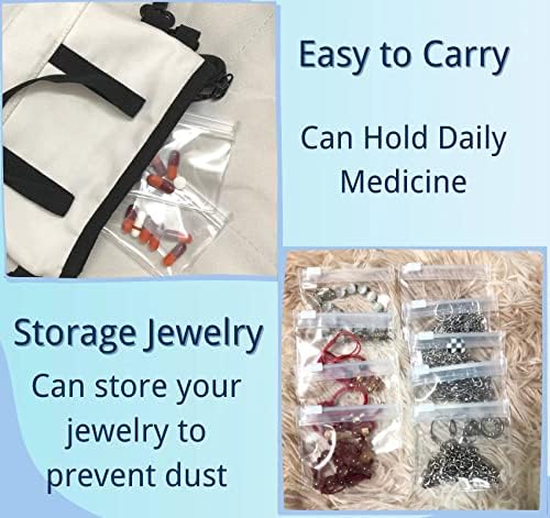 Jansong 14 peças Bolsa de comprimidos bolsa com zíper bolsa de comprimidos reutilizável Bolsas de viagem Organizador de acessórios