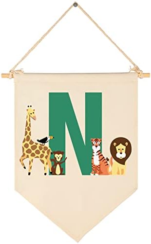 Presentes de decoração de bandeira de animais de animais personalizados para menino menina recém-nascida infrator-jungle