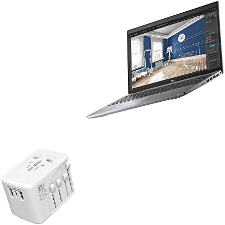 Charger de ondas de caixa compatível com Dell Precision 15 - Carregador Internacional de Muralha PD, 3 Adaptador de cobrança internacional USB para Dell Precision 15 - Winter White