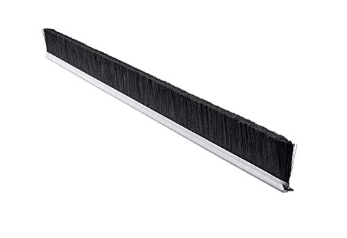 Tanis Brush MB101096 Pincel de tira traseira de metal com serviço leve de 7/16 de aço galvanizado, cerdas de nylon preto, comprimento total de 8 ', comprimento de 8, diâmetro da cerda de 0,045