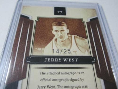 2008 Donruss Americana 77 Jerry West Sports Legends Card 14/25 - Cartões autografados de basquete