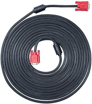 DTECH 25 pés VGA Cable Male para Male Connector com núcleos de ferrita dupla CORD SVGA de 15 pinos para o projetor de laptop