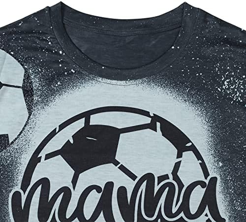 Lotucy futebol mama t camisetas feminina futebol mãe letra impressa tee gráfica camise