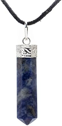 Weforshe Natural Lapis Lazuli Cristal Cura Pingente -Energia e Meditação Positiva, Para Intuição Sexta Sense Harmonia