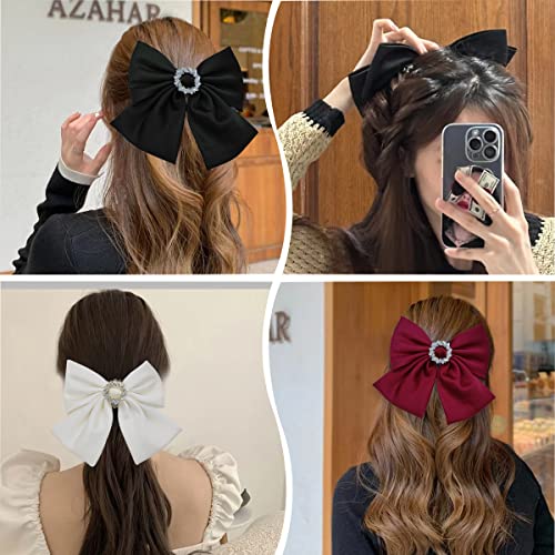 Clipes de cabelo de grande arco, cabelo de gravata arco barretas de estilos franceses acessórios de cabelo com bowkot para meninas