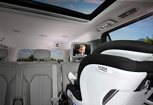 Britrax Baby Car Mirror para o banco de trás - XL Clear View - Ajusta -se facilmente - Testado em colisão - Sriturada