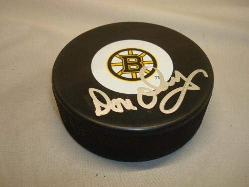 Don Cherry assinou Boston Bruins Hockey Puck Autografado PSA/DNA COA 1A - Pucks de NHL autografados