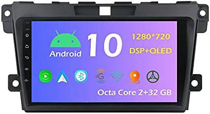 9 '' Android 10.0 Rádio estéreo FIT para Mazda CX-7 2008 ~ 2015 Unidade de cabeça GPS Navigação CarPlay 4G WiFi Bluetooth