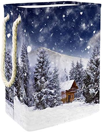 Cartão postal de Natal Indomer com cabine aconchegante 300d Oxford PVC Roupas impermeáveis ​​cesto de roupa grande para cobertores Toys de roupas no quarto