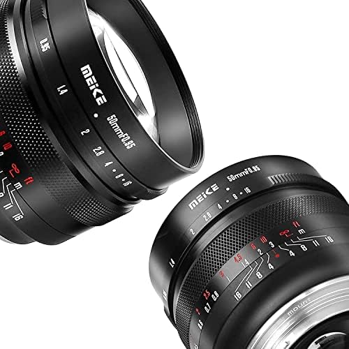 Meike 50mm F0.95 Lente de foco manual de abertura grande compatível com câmeras Nikon Z Mount Z50, Z5, Z6, Z7 no modo APS-C