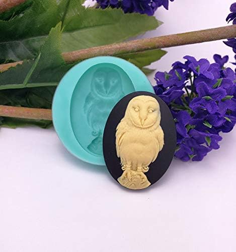 F S Silicon Barn Owl Flexível para artesanato, jóias, resina, scrapbooking, argila de polímero