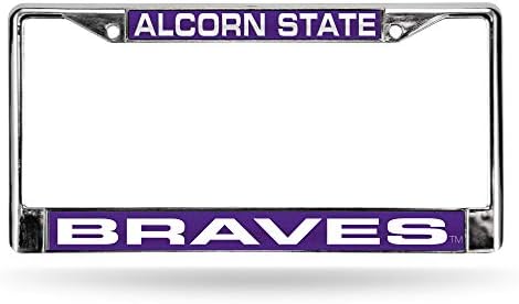 NCAA Alcorn State Braves Laser Cut Inclaid Standard Chrome Plate Plate Frame