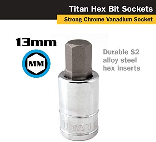 Titan 15613 1/2 polegada de acionamento x 13 mm de bit hexade