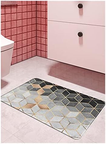 Zsblxhhjd tapetes de banho para banheiro corte geometria tapete de tapete de tapete de tapete de tapete de piso PVC Tapete de tapete de tapete de cozinha Banheiro banheiro anti-deslizamento tapete da porta, tamanho: 400x600mm)