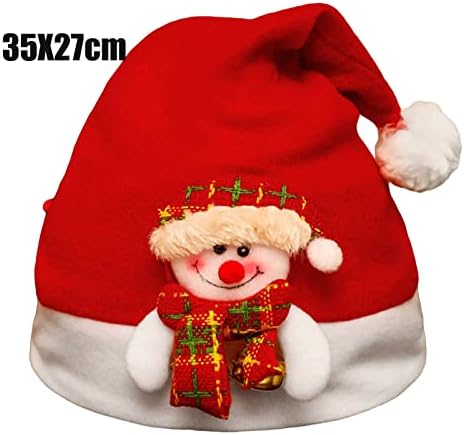Hat de Papai Noel, Antlers unissex Claus chapéu de Natal Feliz Natal Decoração para suprimentos de festa de Natal de Ano Novo