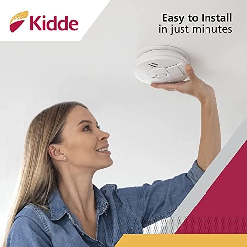 Detector Kidde Smoke & Carbon Monoxide, interconexão com fio, fumaça combinada e alarme de co com backup da bateria, alertas