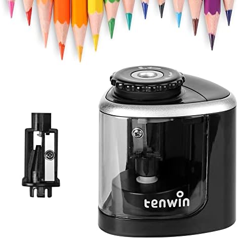 Bateria de apontadores de lápis elétricos de Tenwin operado adequado para o número 2/desenho/lápis colorido/escola de escritório,