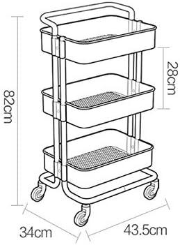 Prateleiras flutuantes do GLJ prateleira de armazenamento LJJL, rack de armazenamento de carrinho de rodas removíveis para o quarto da cozinha banheiro