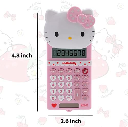 Calculadora Kitty 8 dígitos com tela LCD grande, botão sensível, energia da bateria, função padrão para escritório, casa, escola-1