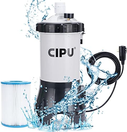 Sistema de bomba de filtro de areia CIPU de 12 polegadas, válvula de 4 vias para piscinas acima do solo com bomba de piscina de pré-filtro 115V de 6 pés para facilitar a instalação SFPS12501