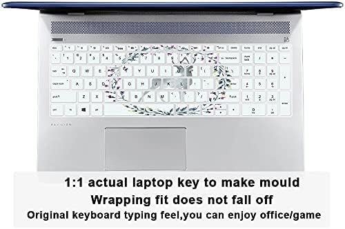Capa do teclado de silicone em inglês MMDW para HP Envy X360 15.6''''Series/2020 2019 Pavilhão 15/Pavilhão X360 15.6 Série/inveja