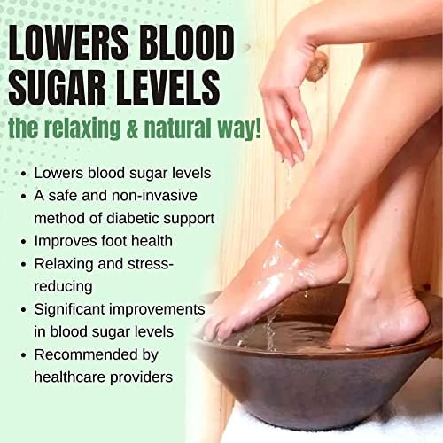 20pcs Healthify Sugar Control Foot terapêutico Merro, Saco de imersão terapêutica de controle de açúcar natural, controle de