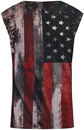 2023 Novos tanques casuais masculinos de bandeira americana com estampa de mangas com mangas músculos patrióticos camisetas frias de exercícios