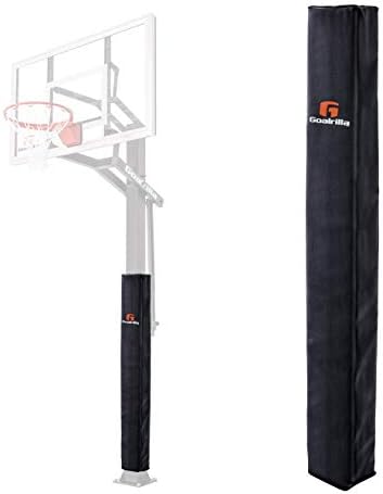Pofada de basquete durável e quadrada de metais de bom tempo se encaixa em postes de 5x5 polegadas, preto