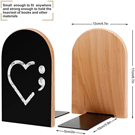 Prevenção de suicídio semicolon Grandes suportes de madeira de madeira moderna estante de livros de estante de livros de estante de