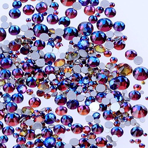 Muitas cores AB e tamanhos mistos brilhantes sem hotfix chinelones shiestons glitter unhas badys jóias para gemas de decoração de unhas em 3D -